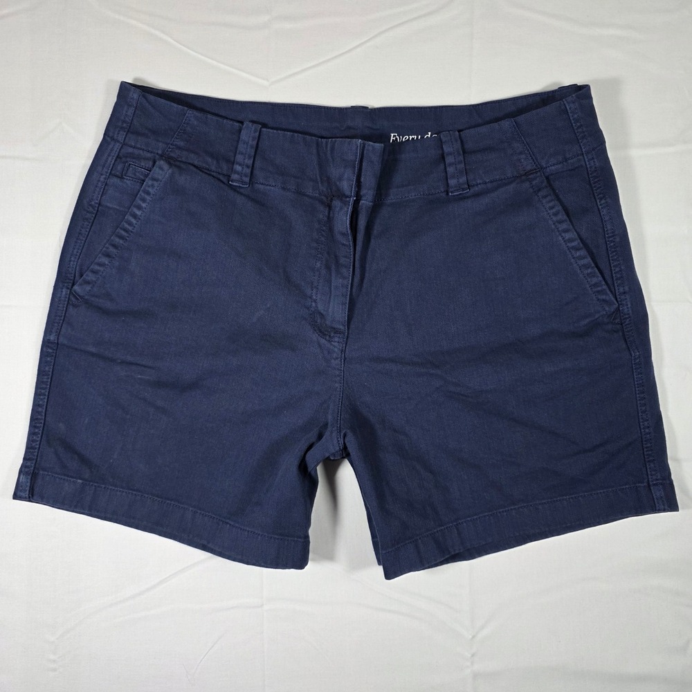 Vineyard Vines Womens Navy Blue Chino Shorts Size 10 Preppy Whale Logo